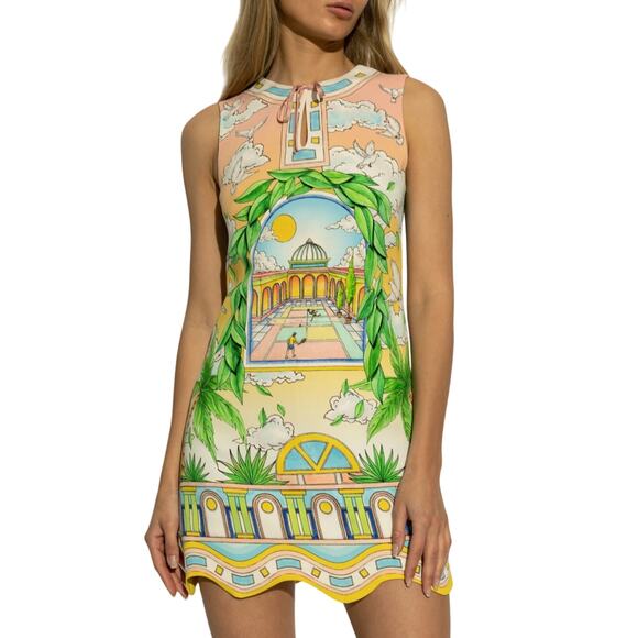 Casablanca Dresses & Skirts - Casablanca 'Paysage' Green Ideal Graphic-Print Mini Dress Size FR 36/US 4